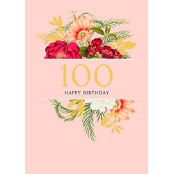 100th UK Greetings Flowers Design  Birthday Card