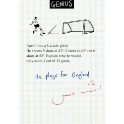 Football Angles - He Plays for England Humorous Greeting Card from The Genius Range by Ian Blake