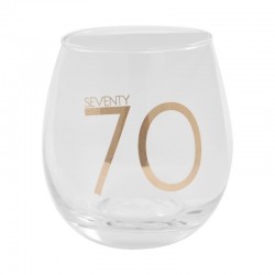 70th Birthday Milestone Age Glass Tumbler Gift Celebrate in Style