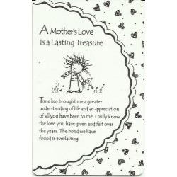 A Mothers Love Is A Lasting Treasure Keepsake Wallet Card (WT322) Blue Mountain Arts