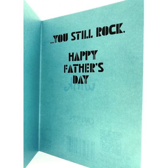 From Dude to Dad You Still Rock. Happy Father's Day Emboss Foil Finish Sports Car to Family Car Funny Humour UK Greetings Card
