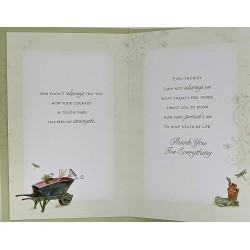 Especially for You on Father's Day Foil Finish Lovely Verse Full Colour Insert Gardening Allotment Wheelbarrow UK Greetings Card