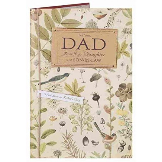 For You, Dad From Your Daughter and Son-In-Law With Love on Father's Day Beautiful Royal Horticultural Society UK Greetings Card 