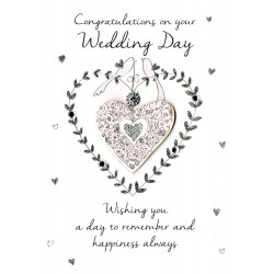 Wedding Day Second Nature Heart Design Card