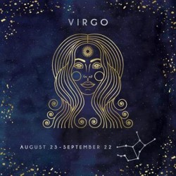 ♍ VIRGO the Virgin August 23 - September 22 Astrological Zodiac Sign Soft Matt Foiled Greeting Card by Kingfisher