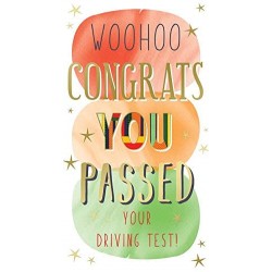 Woohoo Congrats You Passed Your Driving Test! Congratulations Greeting Card