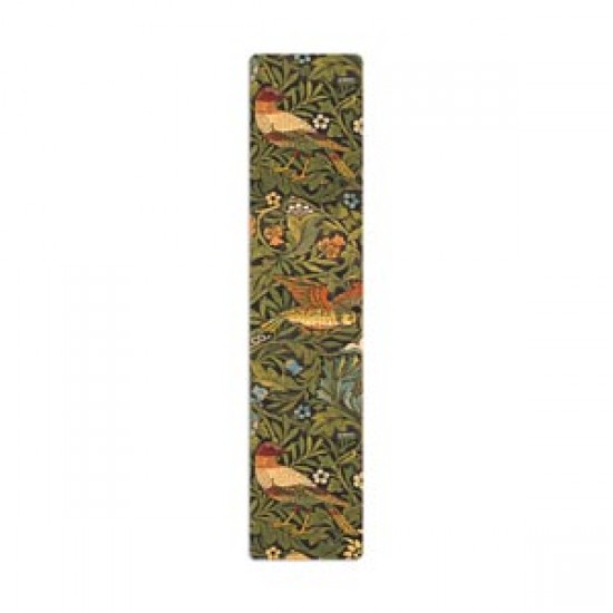Birds William Morris Art Luxury Bookmark Double Sided with Foil Finish 600GSM by Paperblanks