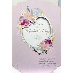 Just For You on Mother's Day A Lovely Day like this... Delicately Put Special Floral Pink and Gold Card From Hallmark